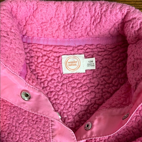 Pink Fleece Kids Pullover and Floral Hoodie | Baby Girl Jacket - Picture 3 of 7